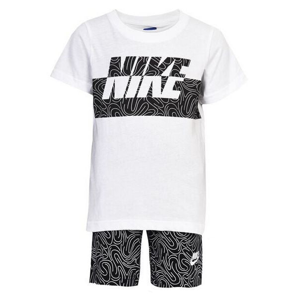 Children's Sports Outfit Nike 926-023 White Black