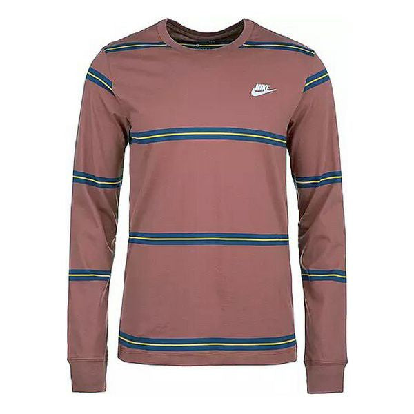 Men’s Long Sleeve T-Shirt Nike CI6205 661 Stripes Burgundy